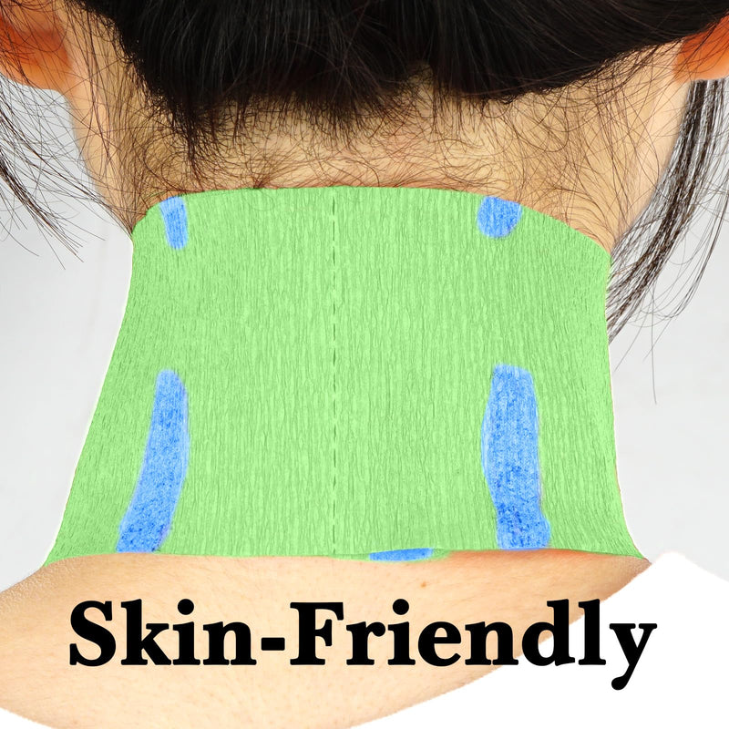 [Australia] - Hair Removal Strips - 5 Rolls, 500 Strips Green, Disposable & Flexible Paper Neck Strips for Salon Hair Cutting & Stylist, Water Resistant and Self-Adheres to Neck 