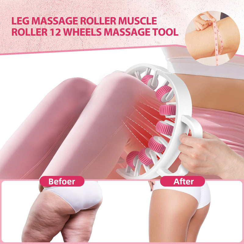 [Australia] - Docemel Massager Roller for Cellulite&Lymphatic Drainage ‚Äì Fascia Muscle Roller Stick for Legs, Thighs,Calf‚ÄìDeep Tissue Massage Tool for Pain Relief,Body Sculpting, Anti-Cellulite,Athletes Recovery 