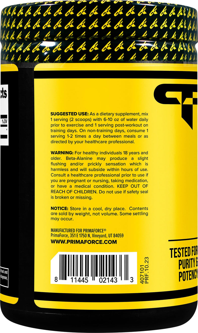 [Australia] - Primaforce Beta Alanine Powder 500 Grams (1.1lbs) Unflavored - Pre Workout and Post Workout Supplement 500 Gram (Pack of 1) 