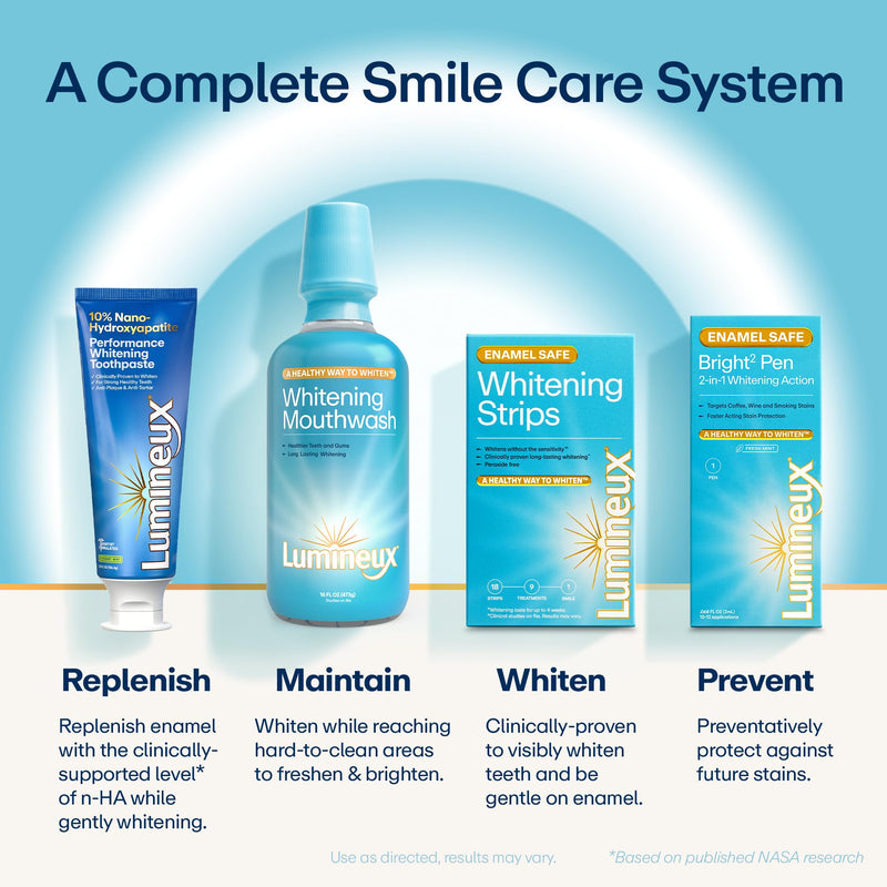 Lumineux Teeth Whitening Strips, Peroxide Free, 21 Treatments (3 Months) | Peroxide free, enamel safe, dentist formulated, clinically tested & proven, free from harsh ingredients, no sensitivity 3 Month Supply
