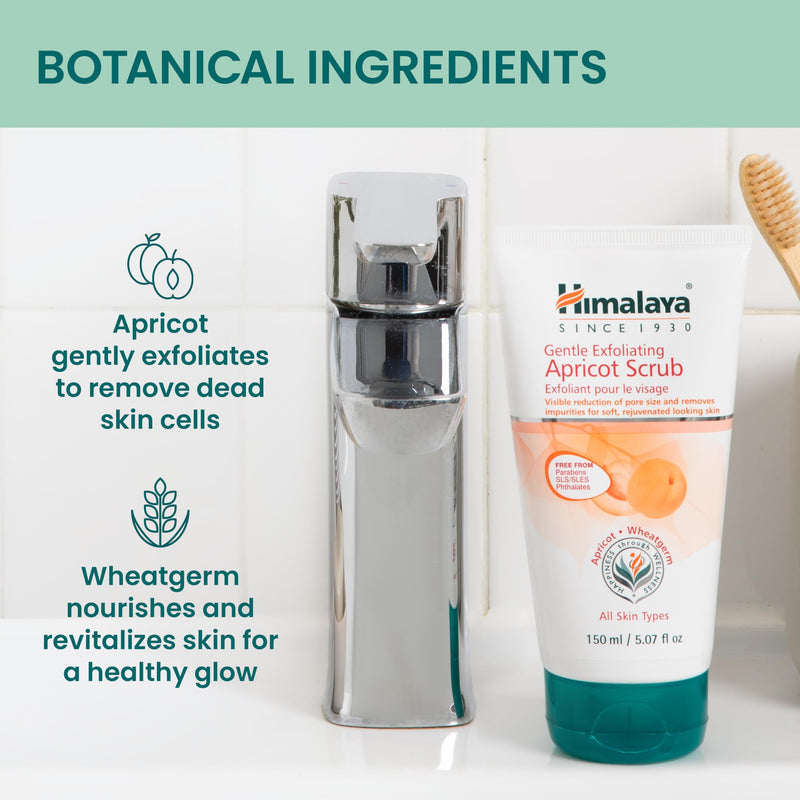 Himalaya Gentle Exfoliating Apricot Face Scrub,5.07 oz, 2 Pack | Gentle Facial Scrub with Vitamin E to Exfoliate Dead Skin Cells For All Skin Types - Free from Parabens, SLS & Phthalates 5.07 Fl Oz (Pack of 2) Apricot Scrub