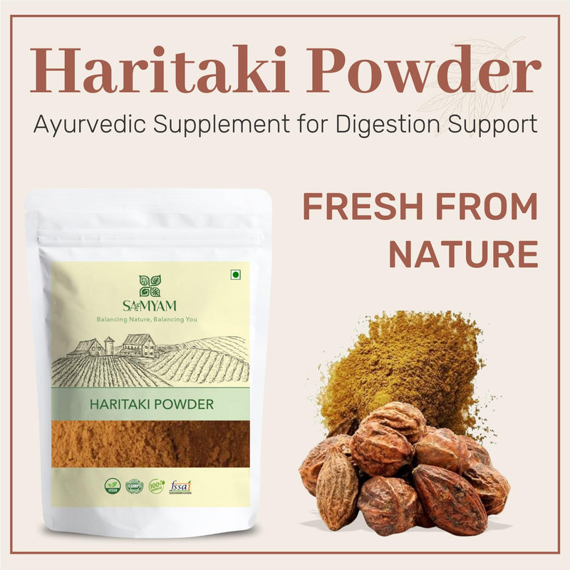 [Australia] - SAMYAM Haritaki Powder (Terminalia chebula) - 200g (7.05 oz) Pack | for Digestion Support 