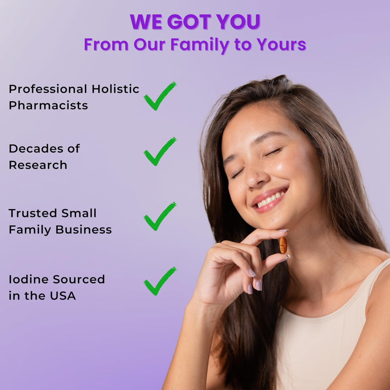 [Australia] - Lugol's Iodine Tablets 12.5mg x 90 ct - Reddish Brown Stable Iodine + Potassium Iodide Formula, Masks Bitter Liquid Taste, Thyroid Support, Detox, Breast Health - No Preservative, Non-GMO, Gluten-free 