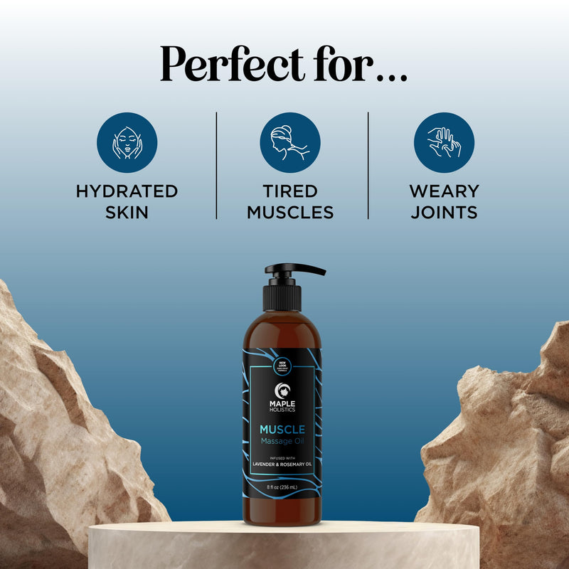 [Australia] - Sore Muscle Massage Oil for Body - Relaxing Massage Oil for Massage Therapy with Lavender and Rosemary Oils for Muscle Relief - Gentle Warming Massage Oil for Sore Muscles for Pro or Home Use (8oz) Herbal Citrus 8 Fl Oz (Pack of 1) 