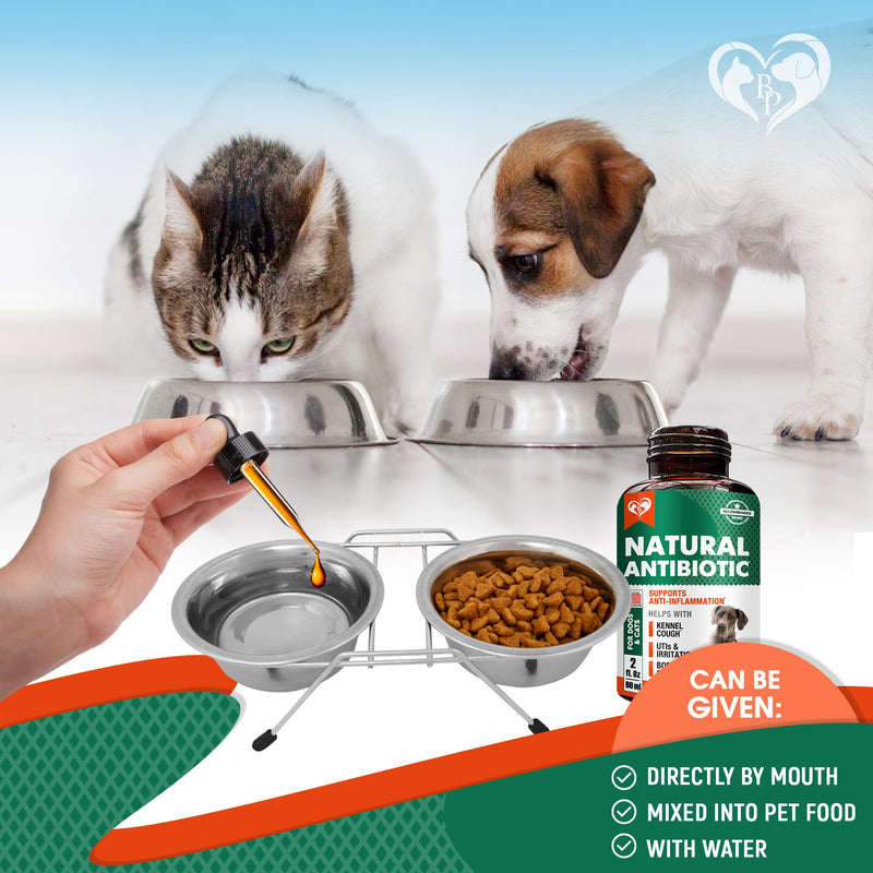 Natural Herbal Kennel Cough Relief & UTI Treatment - Cranberry Urinary Tract & Cold Support for Cats and Dogs - Pet Supplement Made in USA - PawsPlanet Australia