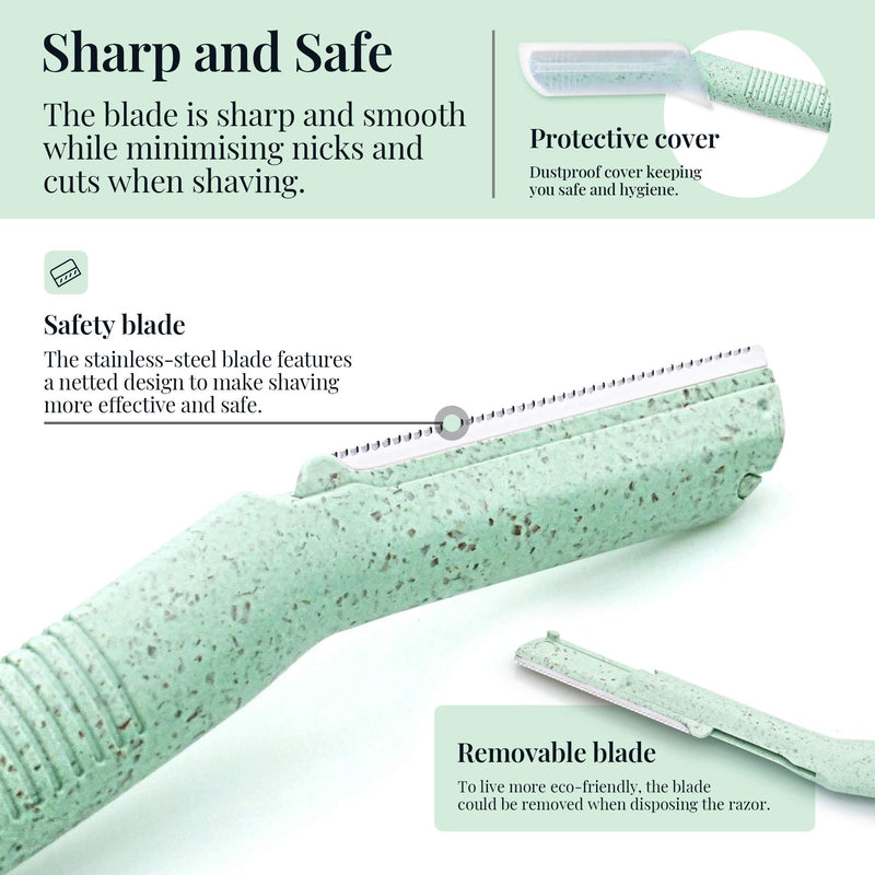 [Australia] - ennva Eyebrow Razor for Women | Dermaplane Facial Razor for Face | Hair Trimmer Face Razor for Body Use | Multipurpose Facial Hair Removal Disposable Blades Eyebrow Shaper Tool - 12pcs 