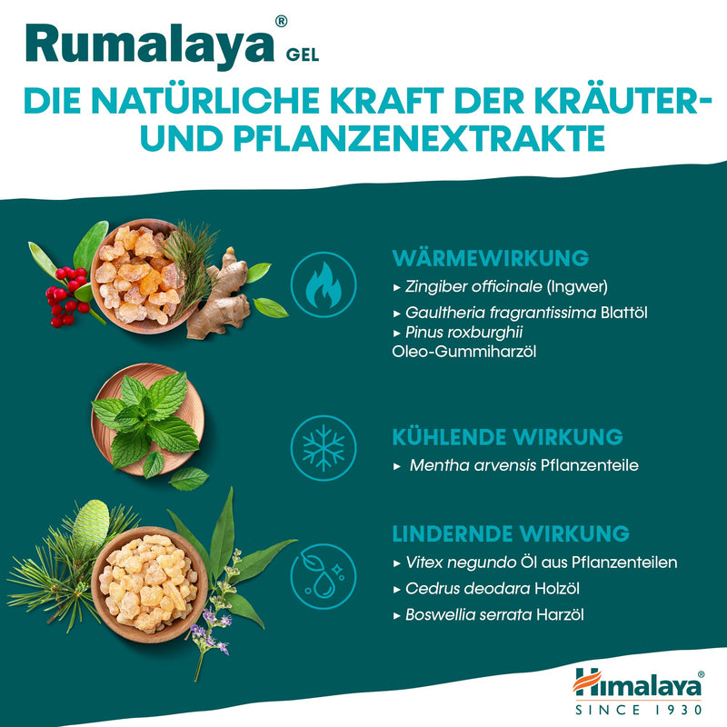[Australia] - Himalaya Rumalaya Soothing Gel, Fast Acting Massage Gel for Renewed Vitality 50g 