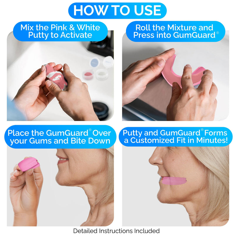 [Australia] - GumGuard Denture Mouthguard Soft, Customizable Fit for Upper & Lower Arches, Relief for Grinding & Clenching - Ideal for Denture Wearers & Implant Patients Ultrasoft Lower Pink Guard 1 UltraSoft Lower Arch 