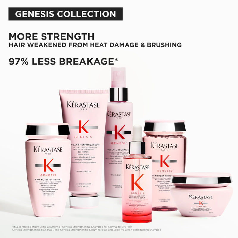 Kerastase Genesis Hair Serum | Daily Strengthening Treatment for Weak or Damaged Hair | Nourishes and Reinforces Hair | Anti-Breakage | Silicone-Free | For Weakened Hair | Serum Fortifiant 1 Fl Oz