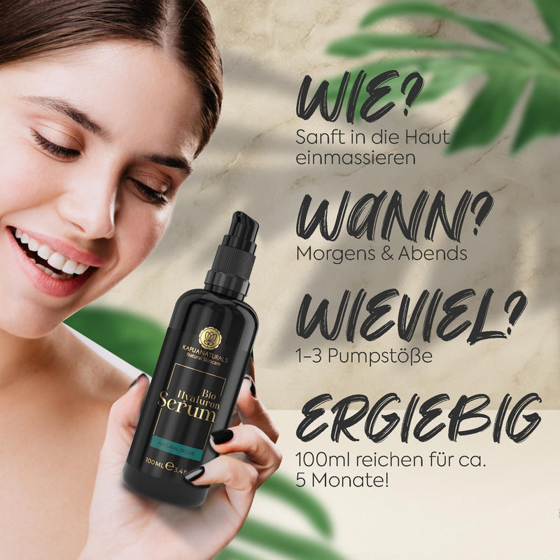 [Australia] - ORGANIC Hyaluronic Serum high dosage • 100ml +Vit E & B5 • 7-fold hyaluronic acid serum face ✓100% Vegan&BIO ✓Anti-aging concentrate ✓ Anti-wrinkle serum natural cosmetics ✓Made in Germany ✓Hyaluronic Acid Serum Hyaluronic Serum 