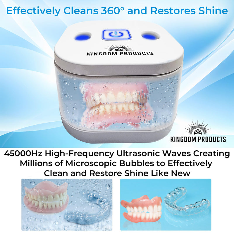 [Australia] - New Ultrasonic Retainer Cleaner with a Larger 200ML Pod, 45kHz Retainer Cleaner Machine for Dentures, Night Guard Cleaner, Mouth Guard Cleaner, Denture Cleaner, Aligner Cleaner 