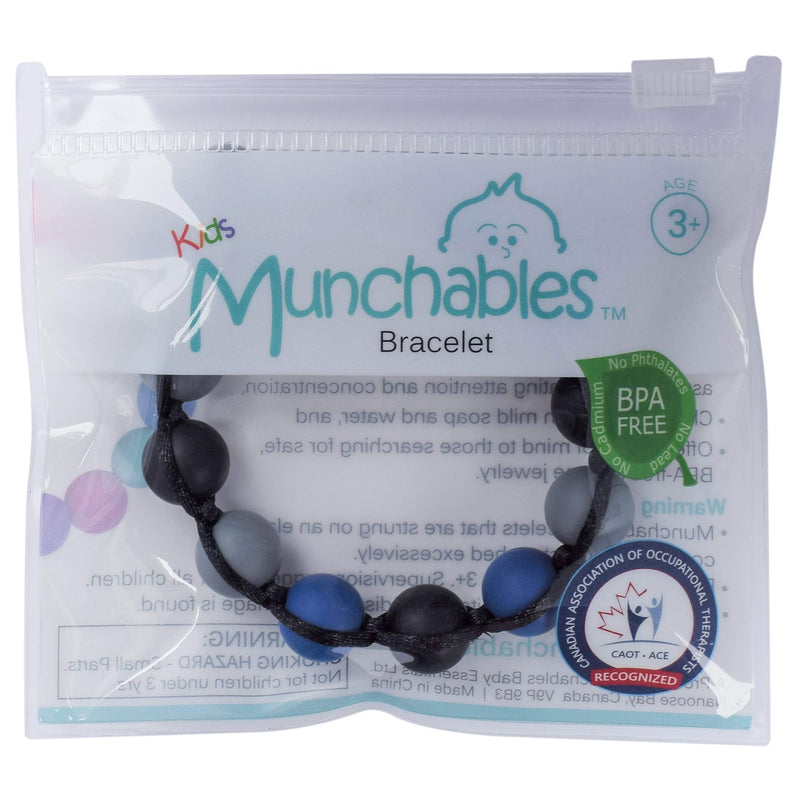 [Australia] - Munchables Kids' Chew Bracelet - Sensory Chew Jewelry by Munchables Navy (Small) Navy (Small) 
