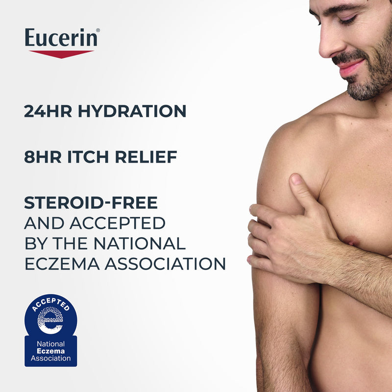 Eucerin Eczema Relief Cream with Colloidal Oatmeal, 14 OZ Fragrance Free 14 Ounce (Pack of 1)