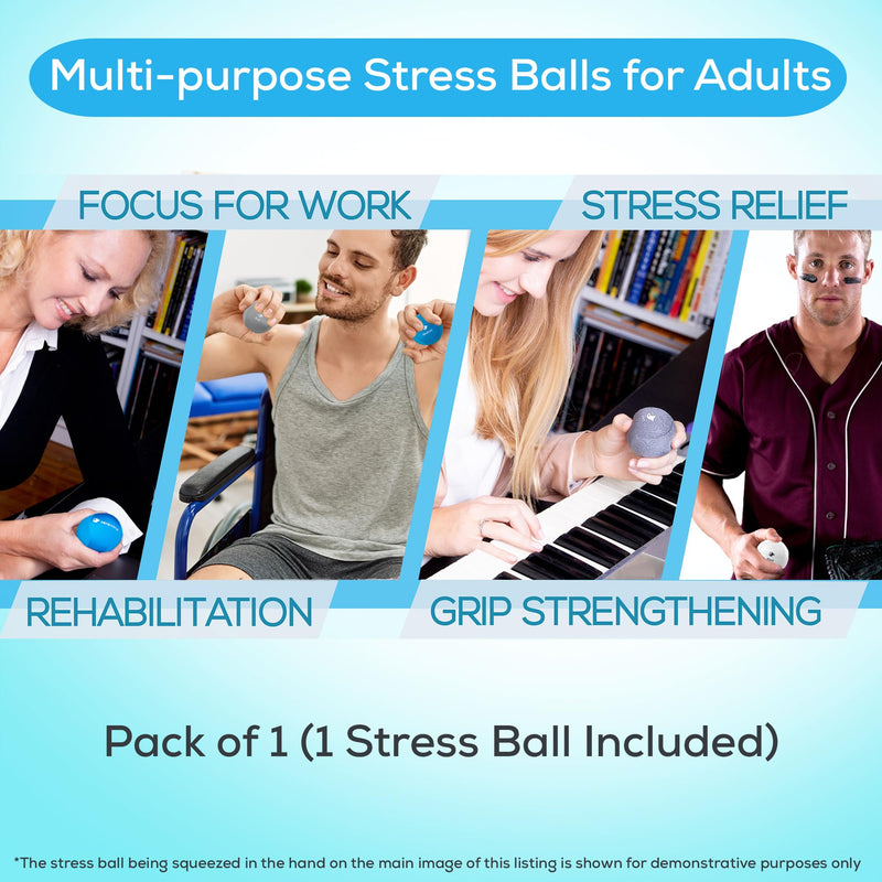 [Australia] - Serenilite Stress Balls for Adults, Squeeze Ball for Hand Therapy, Stress Ball, Hand Exercisers for Therapy & Grip Strengthening, Physical Therapy Balls, Hand Grip Strengthener. Blue Skies 