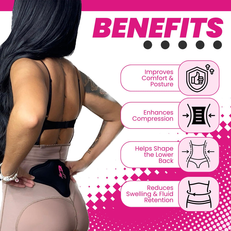 [Australia] - My Booty pillow Lipo Foam Pads Post Surgery Ab Board Liposuction Flattening Abdominal Compression Garments (BBL SUPPLIES: 1 Fattening ab board,1 BBL molder backboard, 3 pack lipo foam (Black) 