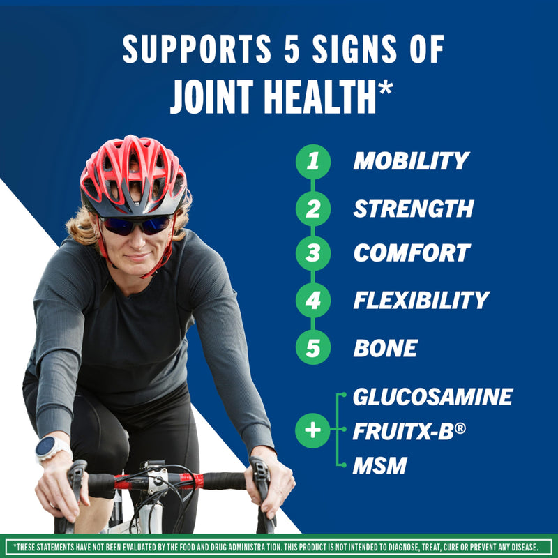 Move Free Advanced Joint Support, Glucosamine, Chondroitin + MSM - 120 ct | Supports Mobility Comfort Strength Flexibility & Bone, 40 Servings, Bone & Joint Support Supplement tablets, Fruitx-B 1