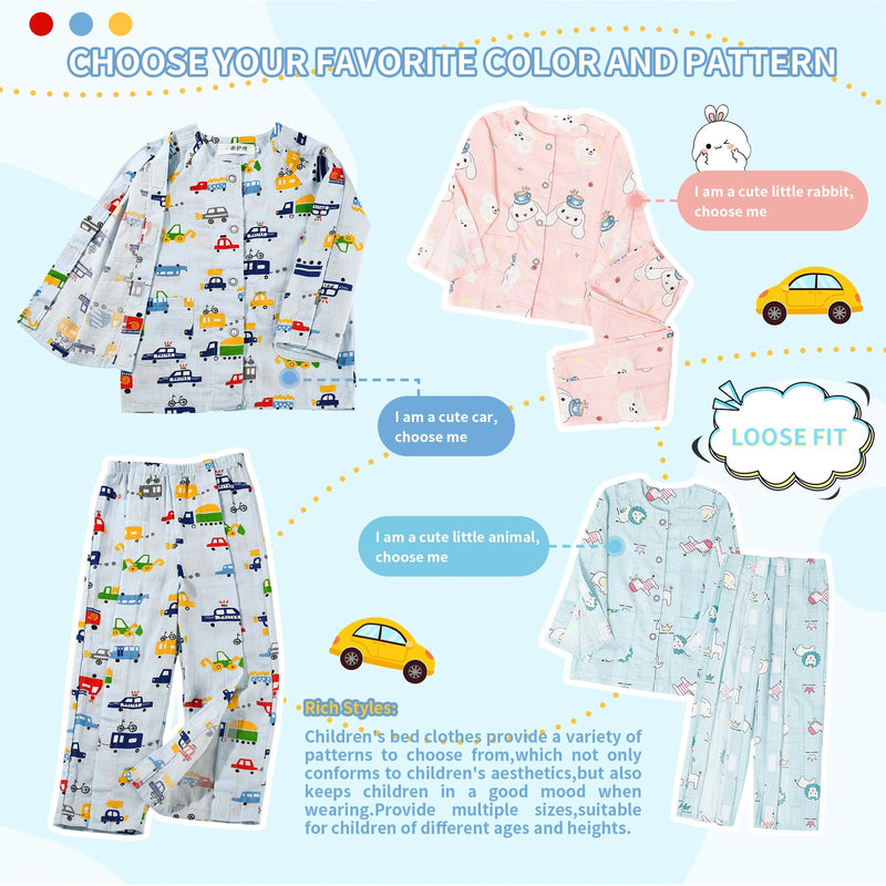[Australia] - Adaptive Clothing for Children Long Sleeve Cotton Tear Away Full Opening Bedridden Patient Clothing Pink 8 