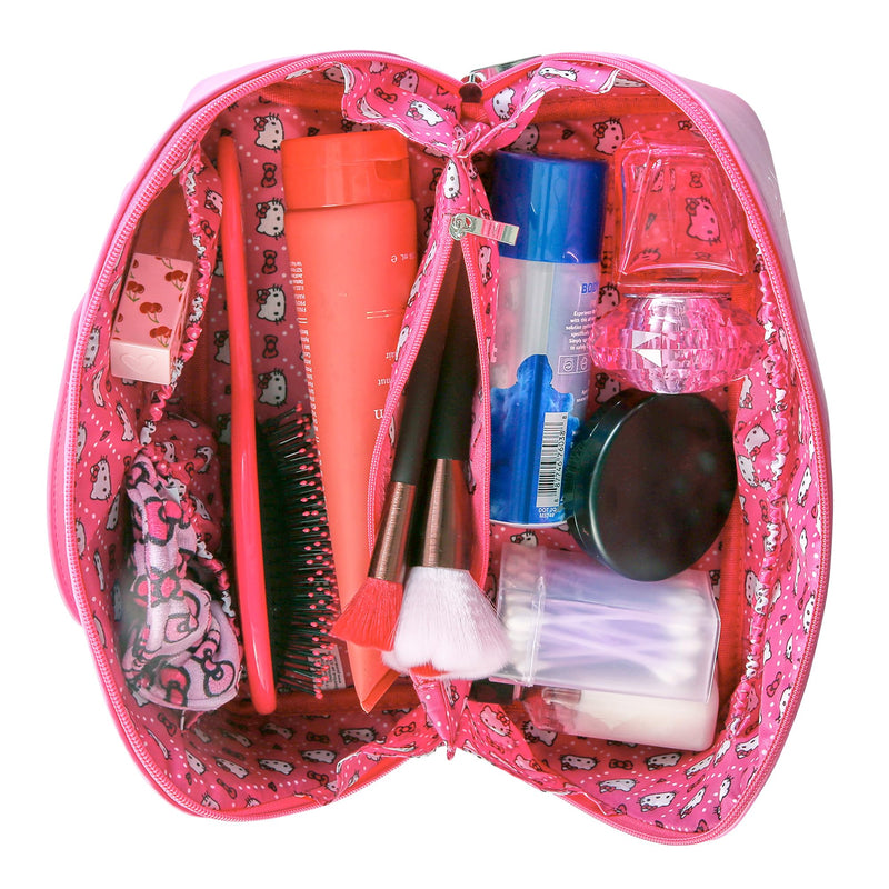 Hello Kitty Travel Makeup Bag Official License, Travel Cosmetic (Multi) | Bag, Sanrio Travel Pink Makeup Bag