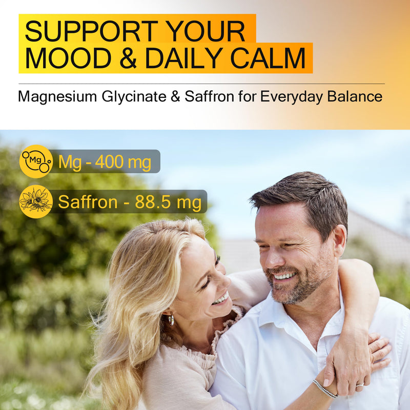 KEY ELEMENTS Vitamin D3 K2 10,000 IU with Magnesium Glycinate 400mg & Saffron 88.5mg - Mood, Immune, Bone Health - Vitamin D and K (MK-7) 200mcg - Non-GMO, Gluten-Free Softgels for Women & Men