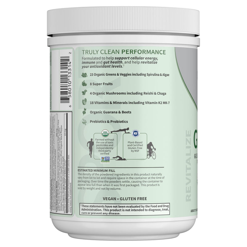 Garden of Life Sport Organic Greens Powder, Apple Berry, 30 Servings | Organic Blend, Spirulina, Fruit, Vitamins, Pre & Probiotics, Mushrooms, Athletic Supplement, Nutrition Greens and Superfoods 1 Ounce (Pack of 1)