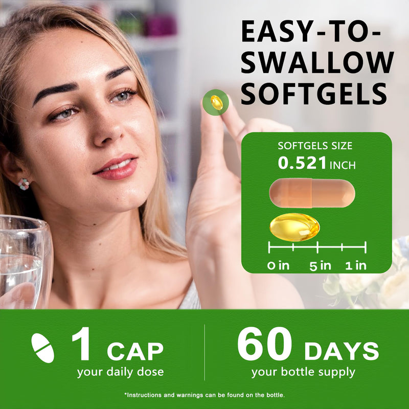 [Australia] - Green Tea Extract Softgels, High Absorption Green Tea Softgel Capsules for Energy Metabolism Antioxidant Immune Skin Heart Support, Herbal Supplement 50% EGCG for Men & Women,Non-GMO,2 Month Supply 