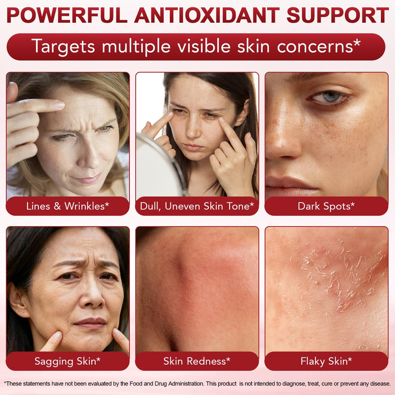 Astaxanthin 12mg | 240 Softgels | Premium Astaxanthin Antioxidant Supplements with Antioxidant Activity | Astaxanthin from Haemotococcus Pluvialis Algae | Supports Eye, Skin, Immune System Health