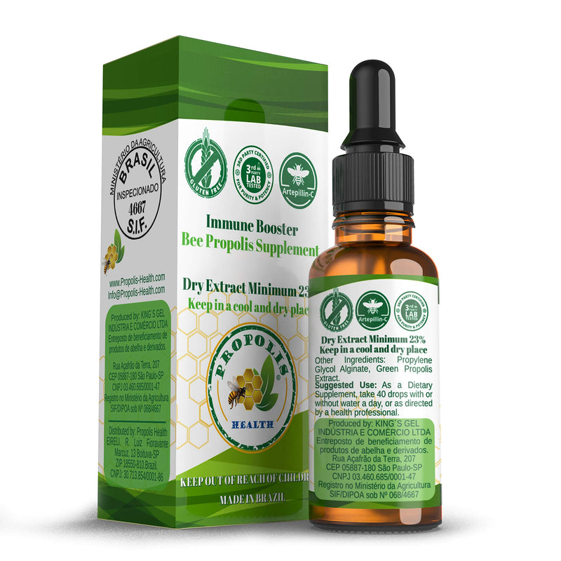 [Australia] - Green Propolis Liquid Extract - Brazilian Bee Propolis, Alcohol-Free - 30-Day Immune Support Supplement - Natural Immunity Shots 1 