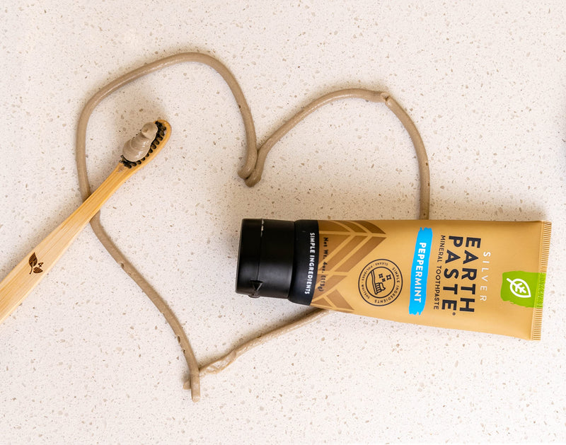 Redmond Earthpaste w/Silver – Natural Non-Fluoride Toothpaste, 2 Pack (Peppermint) Peppermint 4 Ounce (Pack of 2)