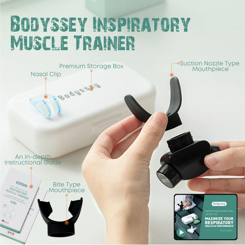 [Australia] - Breathing Trainer | Premium Silicone Trainer | Boost Breathing Patterns | Adjustable Resistance Levels | Compact, Portable, and Easy to Maintain (Black) 