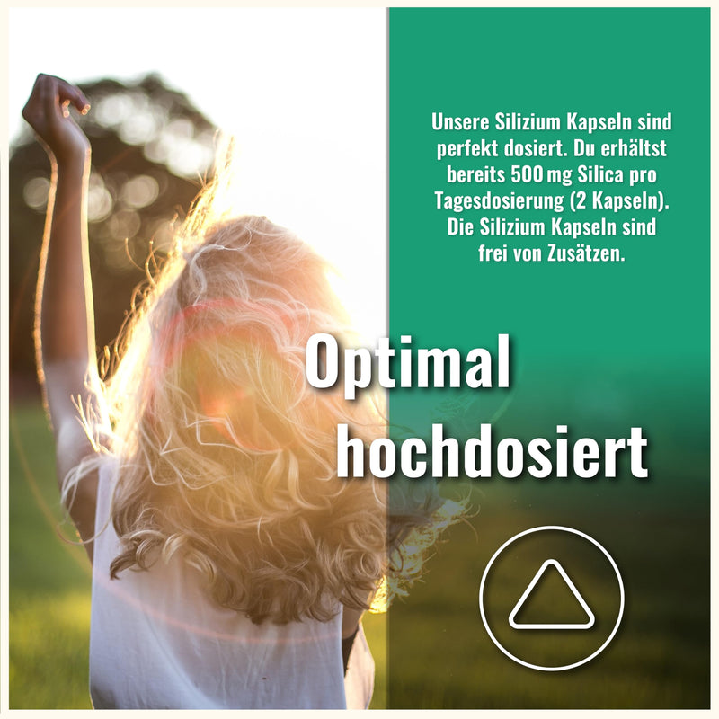 [Australia] - Silicon high-dose capsules - 250 silicon capsules - silicon from high-quality bamboo shoot extract - silica high-dose - 500mg per daily dosage 
