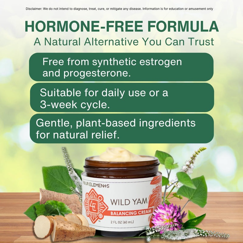 [Australia] - Wild Yam Balancing Cream, 2 OZ - 1st Place Winner at the 2023 International Herb Symposium for Creams and Salves! Proudly Farmed, Crafted and Packaged in WI, USA. 