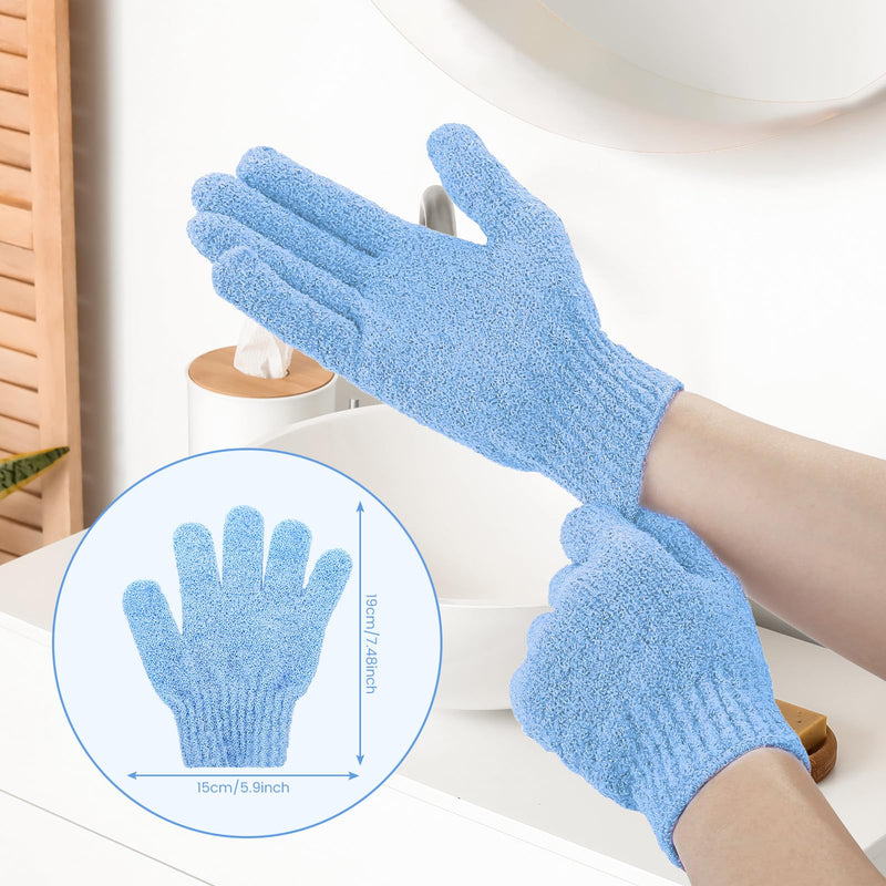 [Australia] - Pack of 2 peeling gloves, washing gloves, exfoliating gloves, body shower gloves, massage peeling gloves, gloves for body and face with hooks - red, 3 pieces 