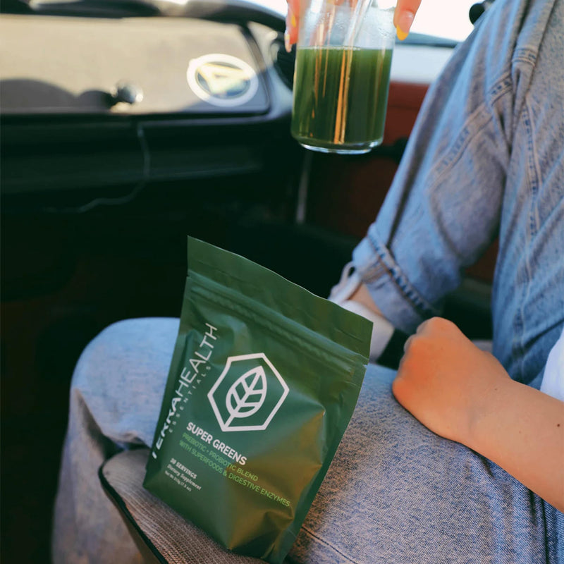 [Australia] - Terra Health Essentials¬Æ Super Greens | Organic Superfood Greens Powder | Gluten-Free Gut-Friendly Probiotics | 30 Servings 