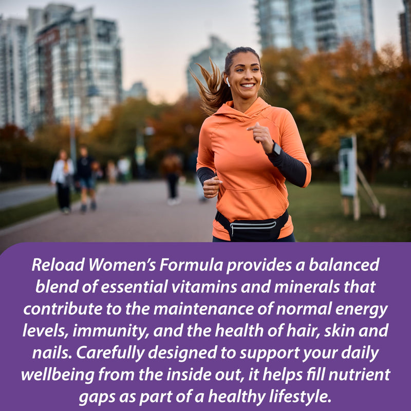 Reload! for Women Formula | Women’s Daily Multivitamin with 24 Fruits & Vegetables, Resveratrol & Biotin | Energy, Immunity & Hair, Skin & Nails Support | 30 Tablets