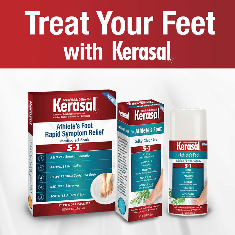 [Australia] - Kerasal 5-In-1 Athlete's Foot Invisible Powder Spray, Athlete's Foot Spray, 2 oz 