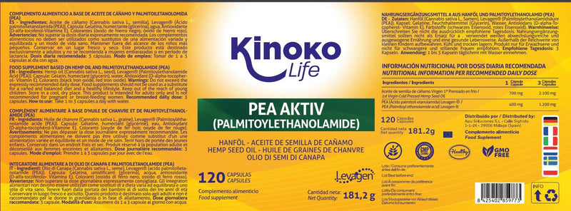 [Australia] - Kinoko Life PEA Palmitoylethanolamide 120 capsules. Gluten free 