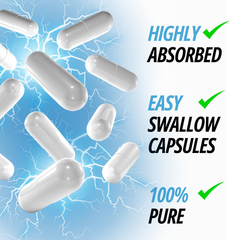 CLN Labs Creatine Monohydrate Capsules | 360 Capsules | 3000mg per Serving | 3 Months Supply | Easy Swallow Compared to Tablets | Unflavoured | Made in the UK