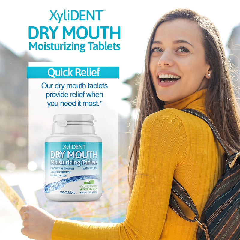 [Australia] - Nature's Stance XyliDENT Xylitol Tablets for Dry Mouth Relief - Stimulates Saliva, Freshens Breath, Reduces Acid Production, Fast Acting Relief, 100 Count (Wintergreen) Wintergreen 100 Count (Pack of 1) 
