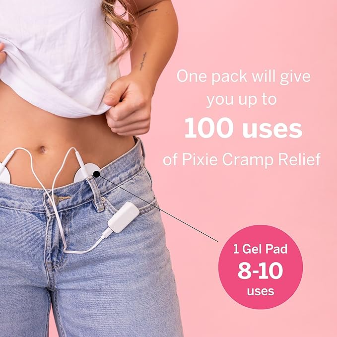 [Australia] - Pixie Pulse Replacement Pads - Replacement Gel Pads for Menstrual Cramps Unit - Pack of 20 (10 Pairs) 