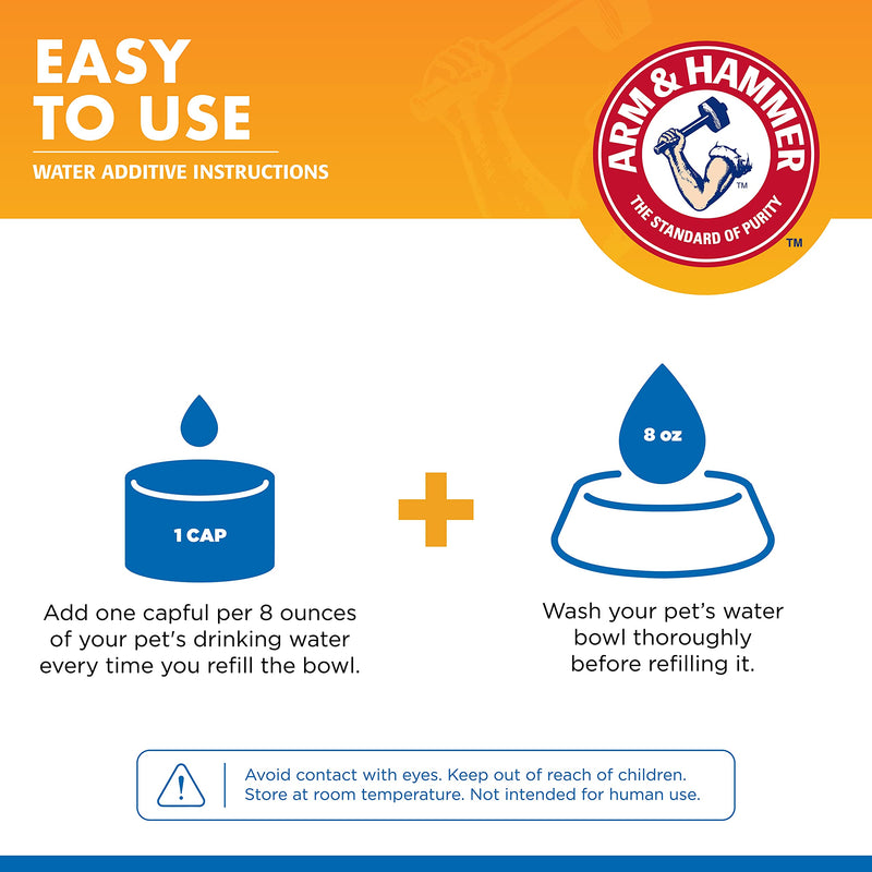 Arm & Hammer for Pets Combo Pack Dog Dental Tartar Control Water Additive and Fresh Breath Vanilla Ginger Enzymatic Toothpaste | Includes 16 Oz Dog Water Additive and 2.5 oz Dog Toothpaste - PawsPlanet Australia