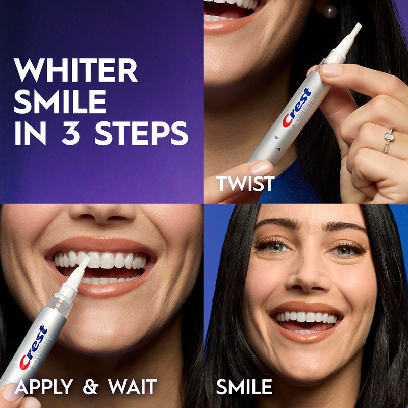 Crest 3DWhite Easy-to-Use Whitening Pen, 1 Teeth WHITENING Pen 0.13 Fl Oz (Pack of 1)