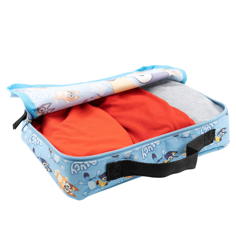 Fast Forward Bluey 3-Piece Packing Cube Set | Bluey & Bingo Travel Accessories | Luggage Organizer for Kids | Space-Saving, Durable, Easy-to-Clean Polyester Packing Cubes