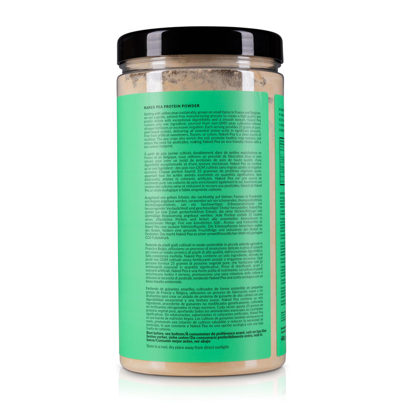 NAKED Pea - Pea Protein Isolate - Plant Based, Vegetarian & Vegan Protein. Easy to Digest, Non-GMO, No Lactose, No Soy and Gluten Free - 450g - 15 Servings 450g (Pack of 1)