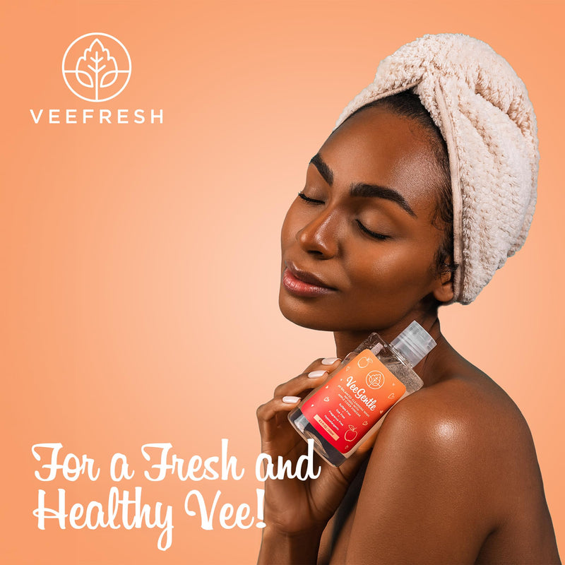 [Australia] - VeeFresh VeeDaily - VeeGentle Intimate Wash & VeeWipes ACV Sensitive Vee Bundle - Apple Cider Vinegar Infused Female Wipes for Women & Natural Feminine Wash for Sensitive Vees! 
