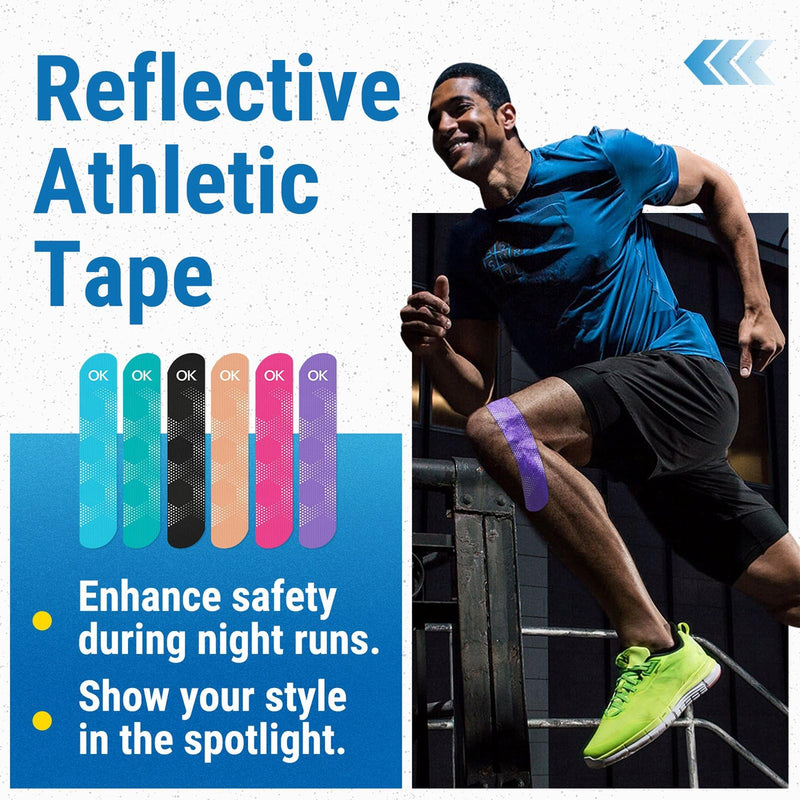 [Australia] - OK TAPE Synthetic Kinesiology Tape, 20 Strips Precut K Tape, Waterproof, Elastic Athletic Tape for Pain Relief & Muscle Support, Reflective Design, 2" x 10" -Beige 1 Roll Beige 