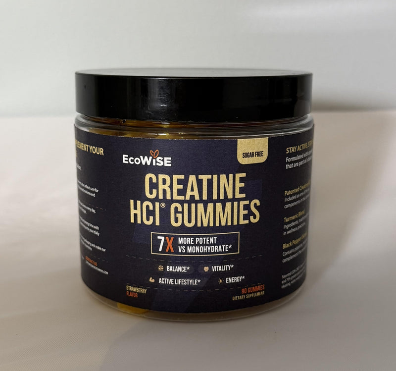 [Australia] - Creatine HCL Gummies 750mg, Chewable Gummies for Men & Women, Sugar-Free, Vegan, HCL Creatine for Active Lifestyle, Strawberry Flavor, 90 Count 90 Count (Pack of 1) 