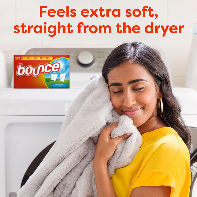 [Australia] - Bounce Dryer Sheets, Outdoor Fresh, 240 Count Laundry Fabric Softener Sheets with Static Control and Wrinkle Fighters 240 Count (Pack of 1) Dryer Sheets, 240 count 