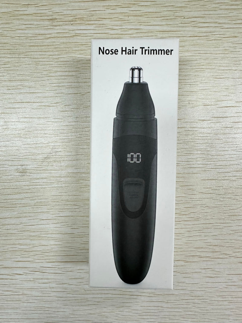 Nose Hair Trimmer,Painless Ear and Eyebrow Trimmer for Men with Dual Edge Blades,Rechargeable,Light Indicator Easy Washing (Black)