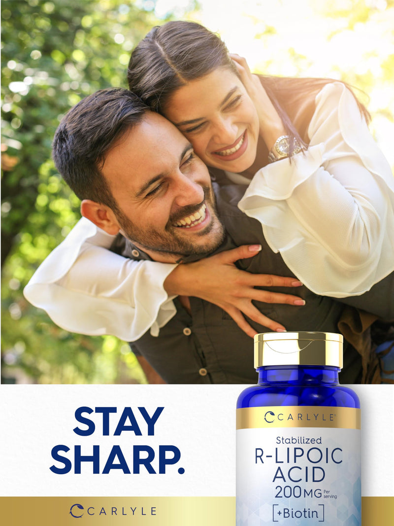[Australia] - Carlyle R-Lipoic Acid 200mg | 60 Capsules | Stabilized RLA with Biotin | Non-GMO, Gluten Free 