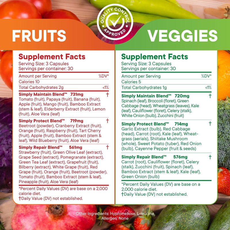 [Australia] - Simply Nature's Pledge - Packed with Over 40 Different Fruits & Vegetables - Made with Whole Food Superfoods - with Aloe Vera ‚Äì 100% Soy Free - 90 Count (Pack of 2) 90 Count (Pack of 2) 